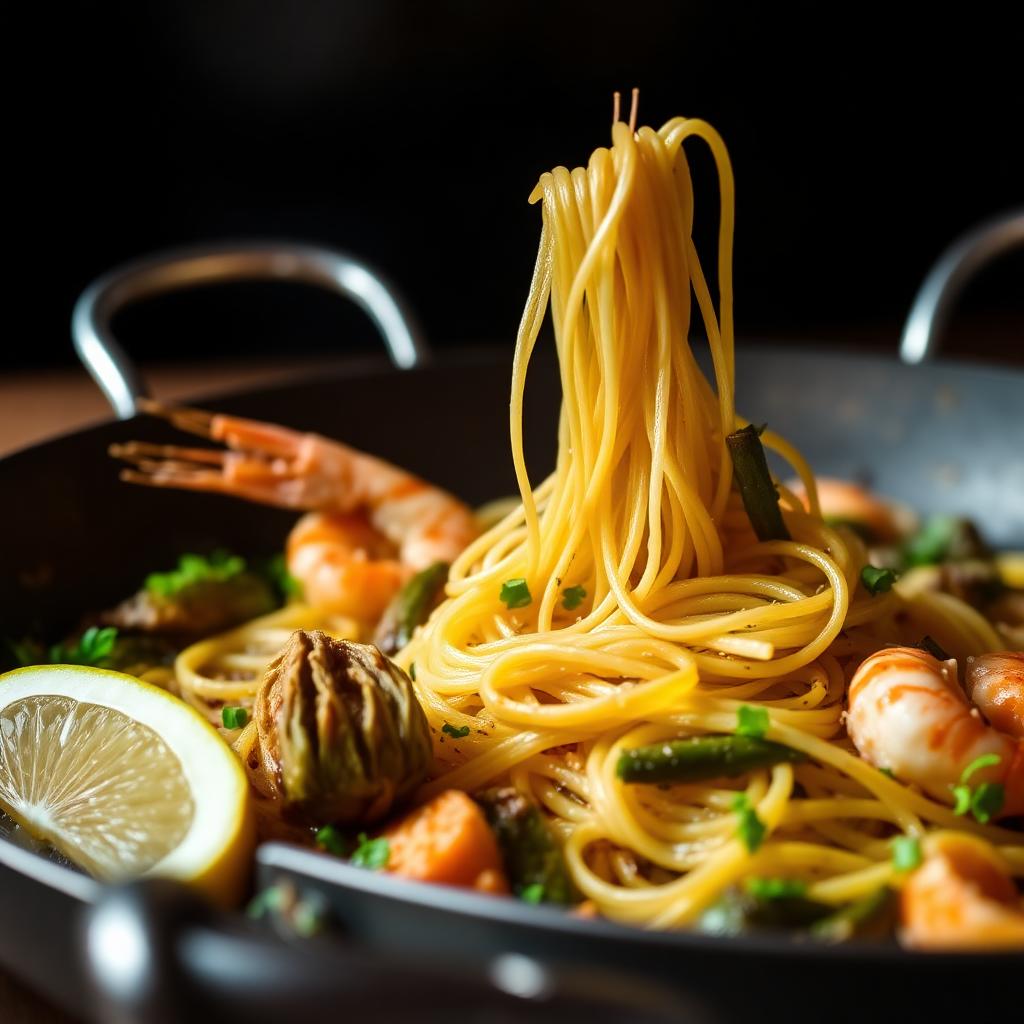 Rossejat de gamba y alcachofa