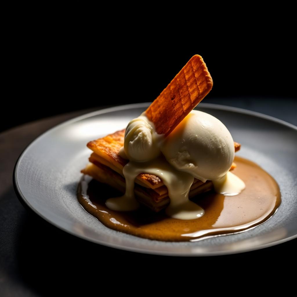 Milhojas con caramelo salado